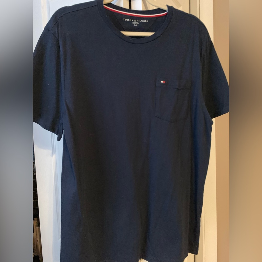 Tommy Hilfiger Mens Large T-shirt, Navy, Great Condition